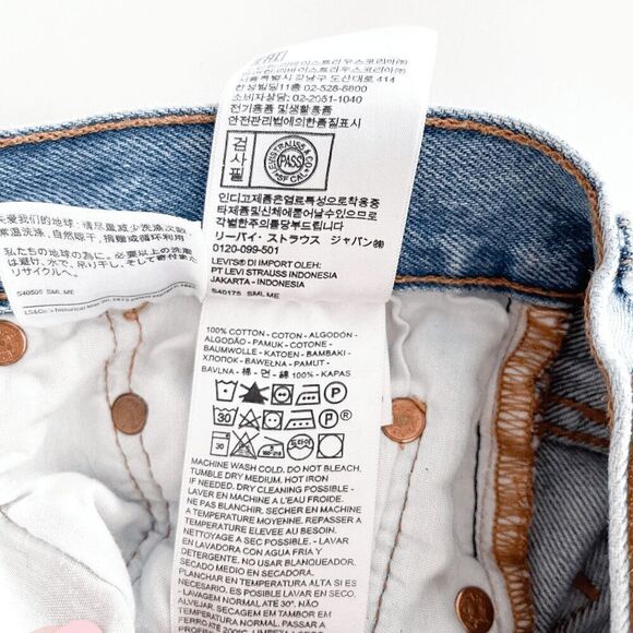 Levi Strauss & Co. Mens 501 Mid-Rise Straight-Leg Denim Jeans Blue Light-Wash 28 - Picture 6 of 14